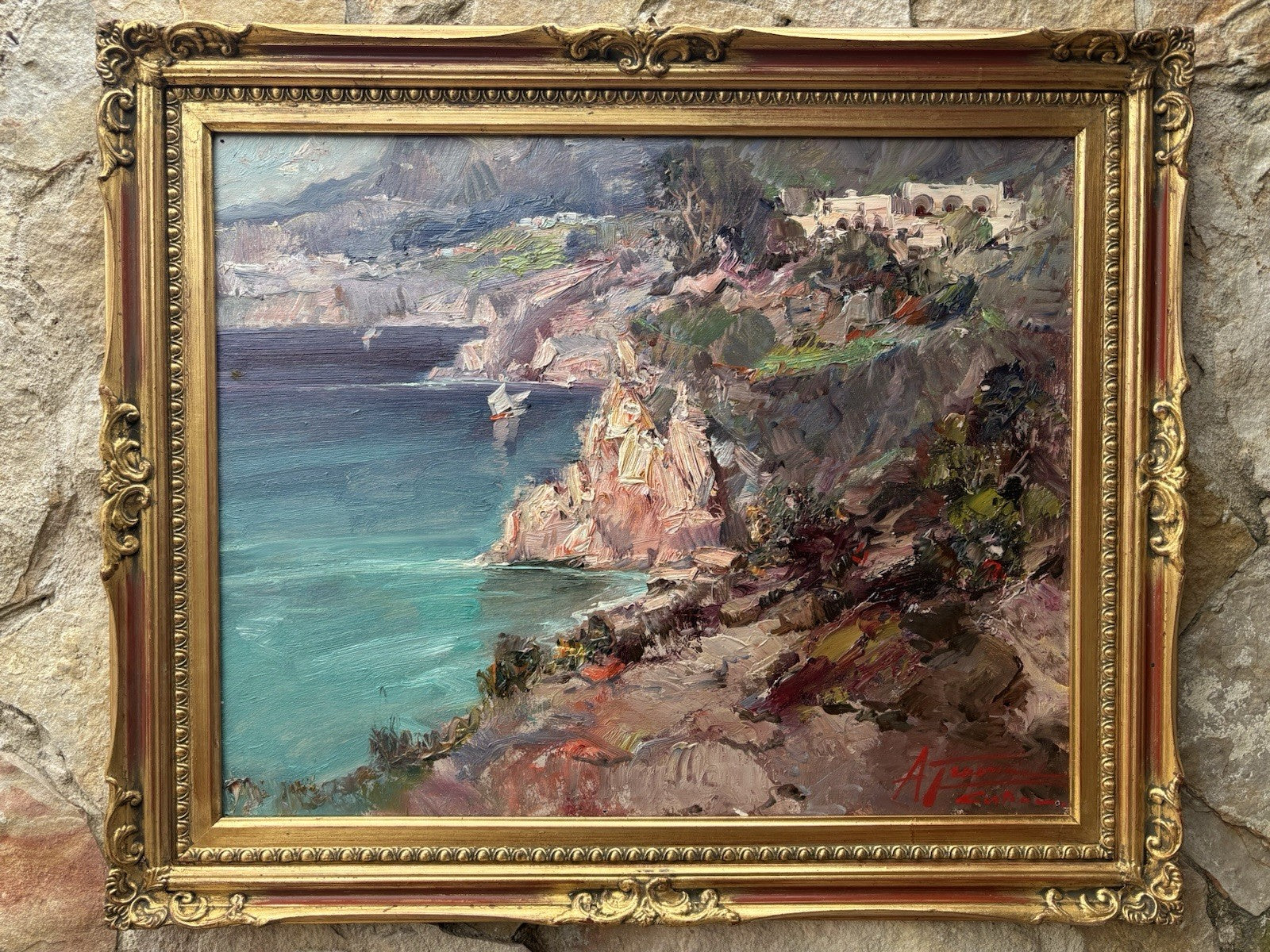 Quadro -Costiera- Antonio Gravina- dipinto a olio