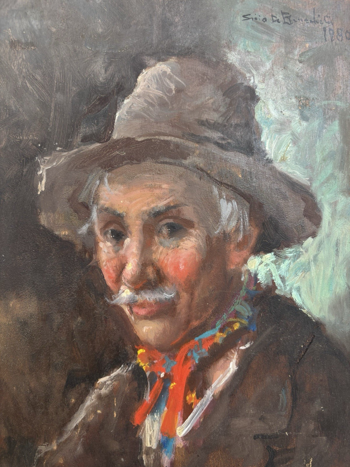 Quadro -Figura- dipinto a olio su tavoletta