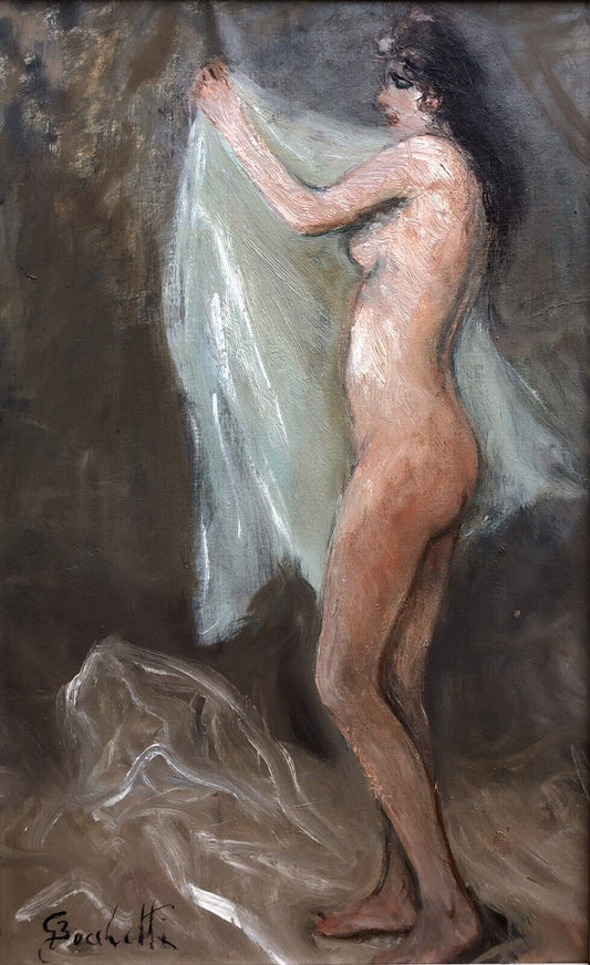 Quadro vintage -Nudo Artistico-dipinto a olio su tela