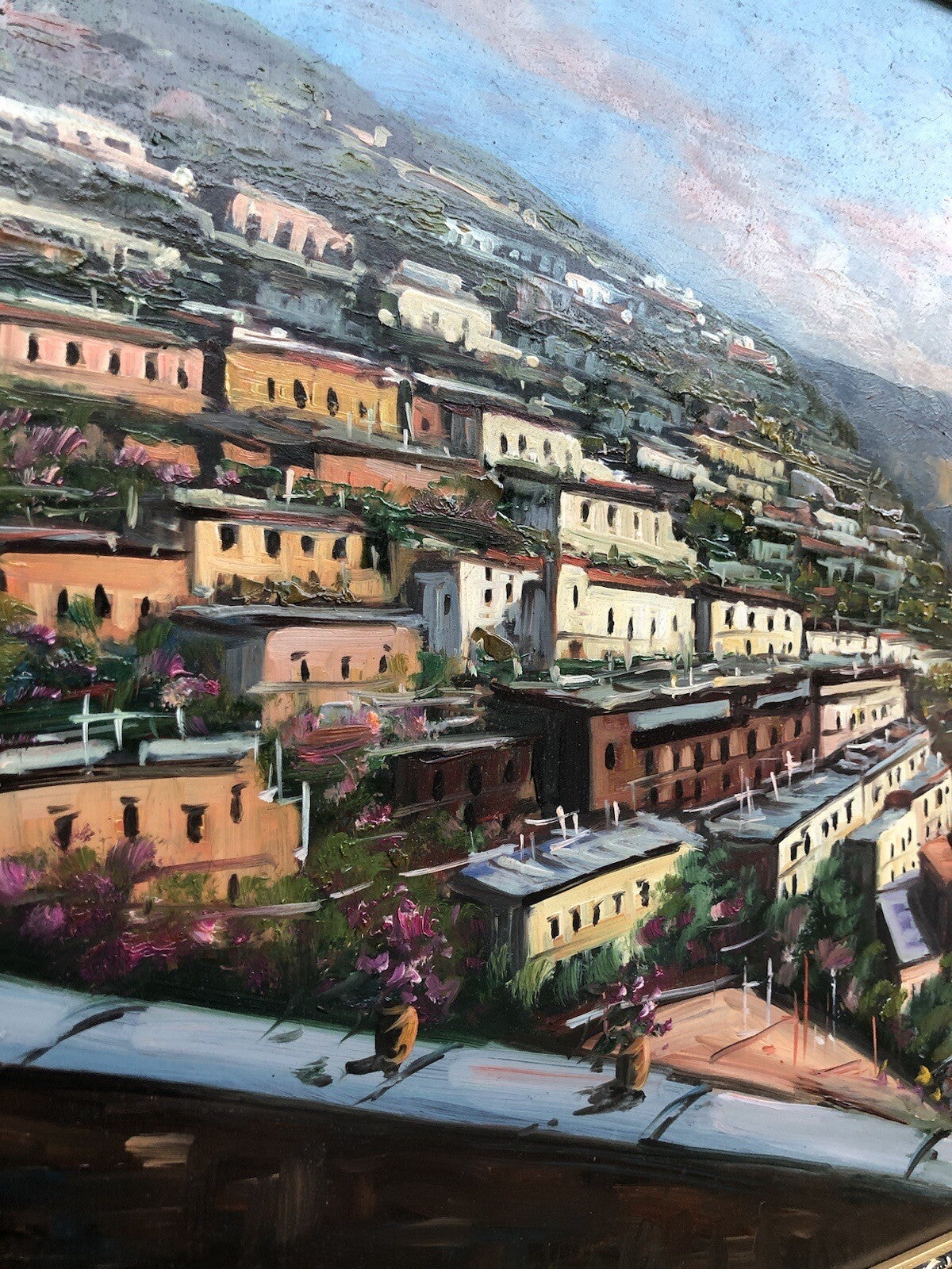 Quadro vintage -Costiera- dipinto a olio