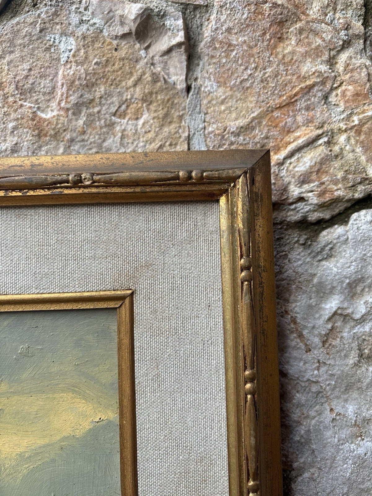 Quadro -Marina Con Pescatore- dipinto a olio