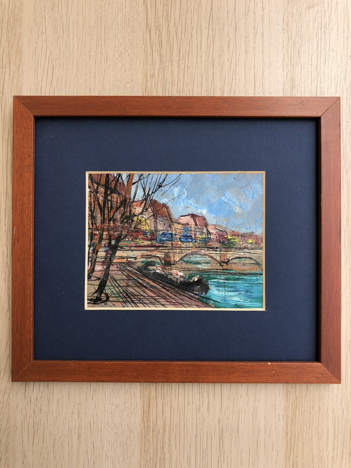 Quadro vintage -Paesaggio- dipinto a olio
