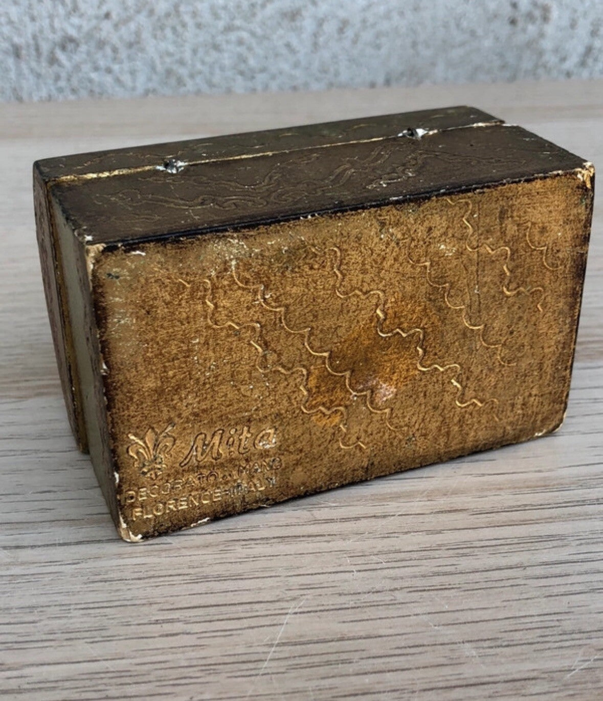 Scatola Portagioie Vintage In Legno Stile Fiorentino