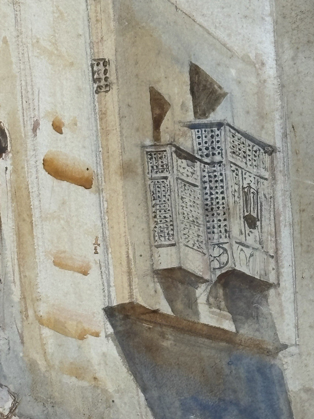 Quadro antico -Il Cairo- Henry Simpson realizzato ad acquerello su carta