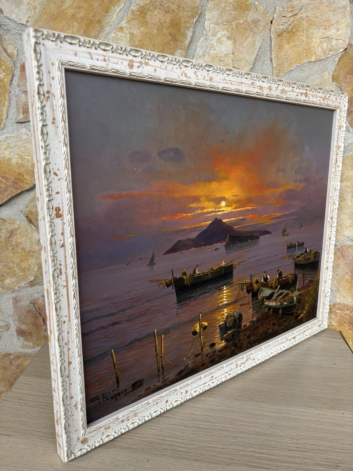 Quadro -Tramonto Ischitano- Gennaro Rossano- dipinto a olio