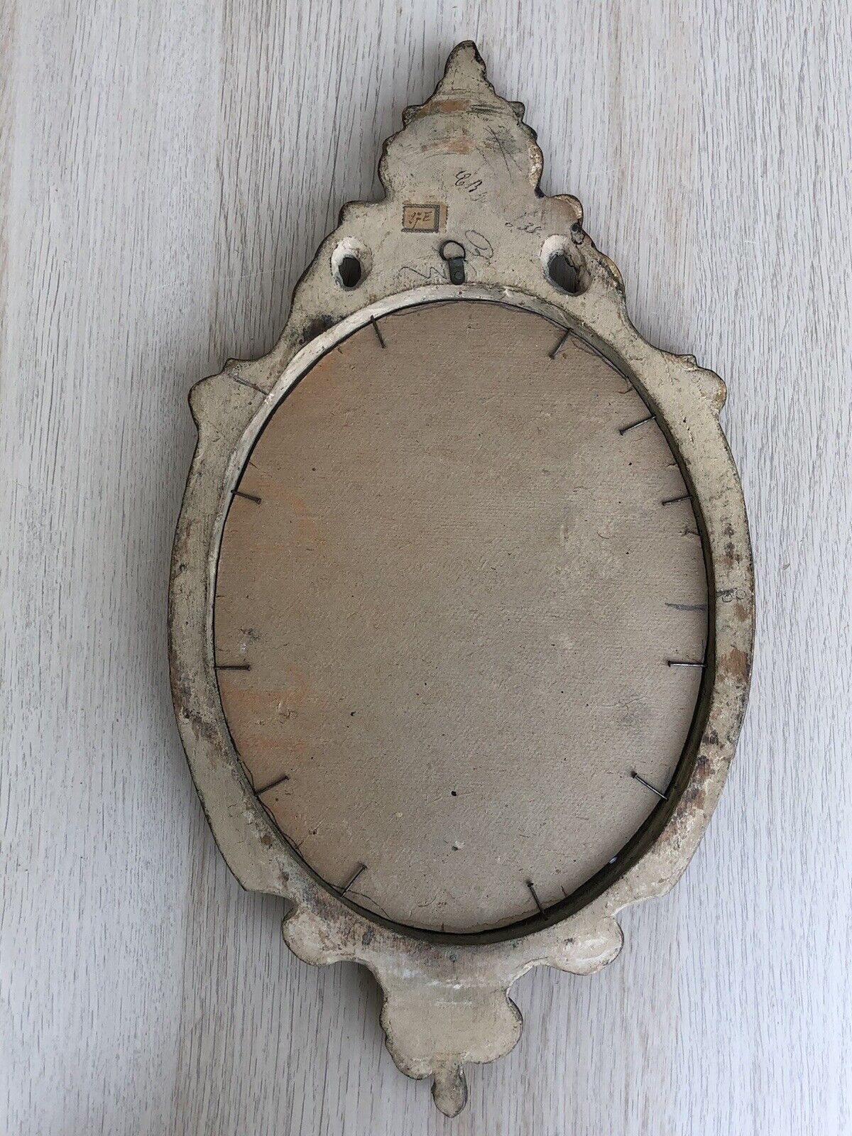Quadro vintage -Santa Rita Da Cascia- realizzato  a pastello su cartoncino