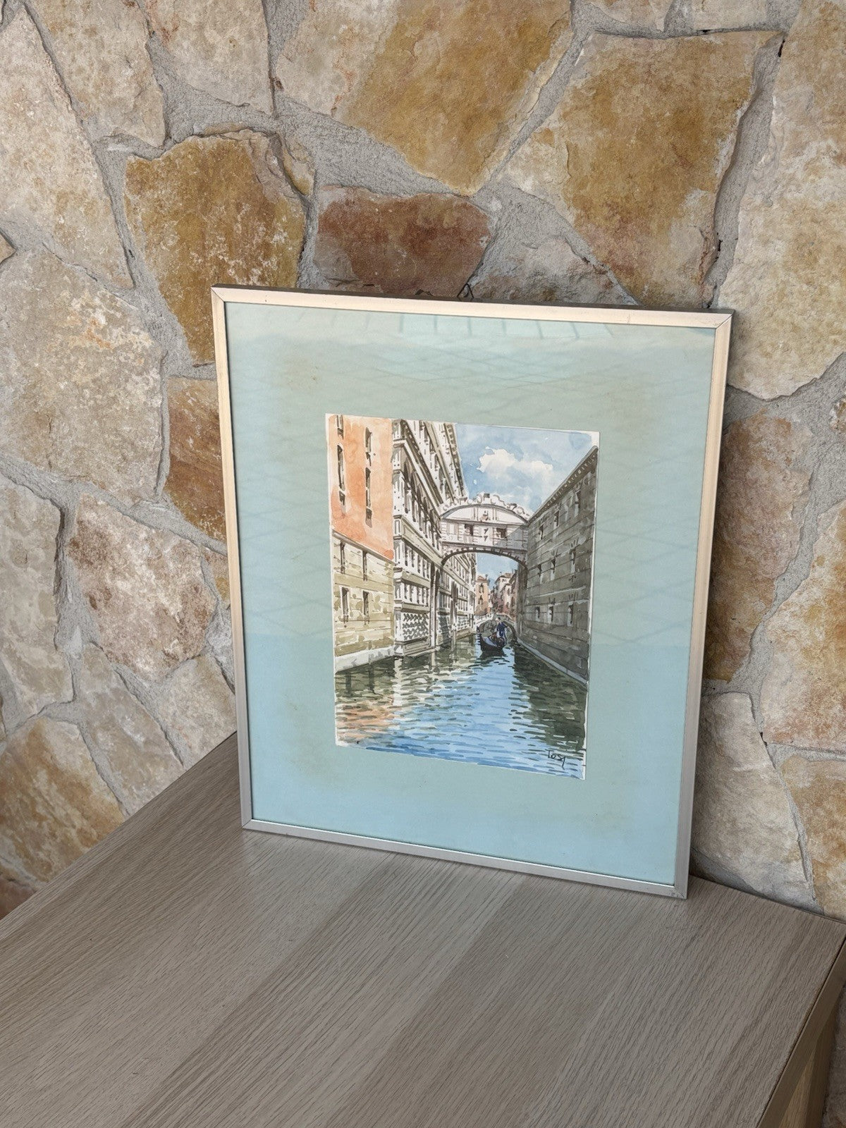 Quadro -Marina Di Venezia- Tosi ?? acquerello su carta