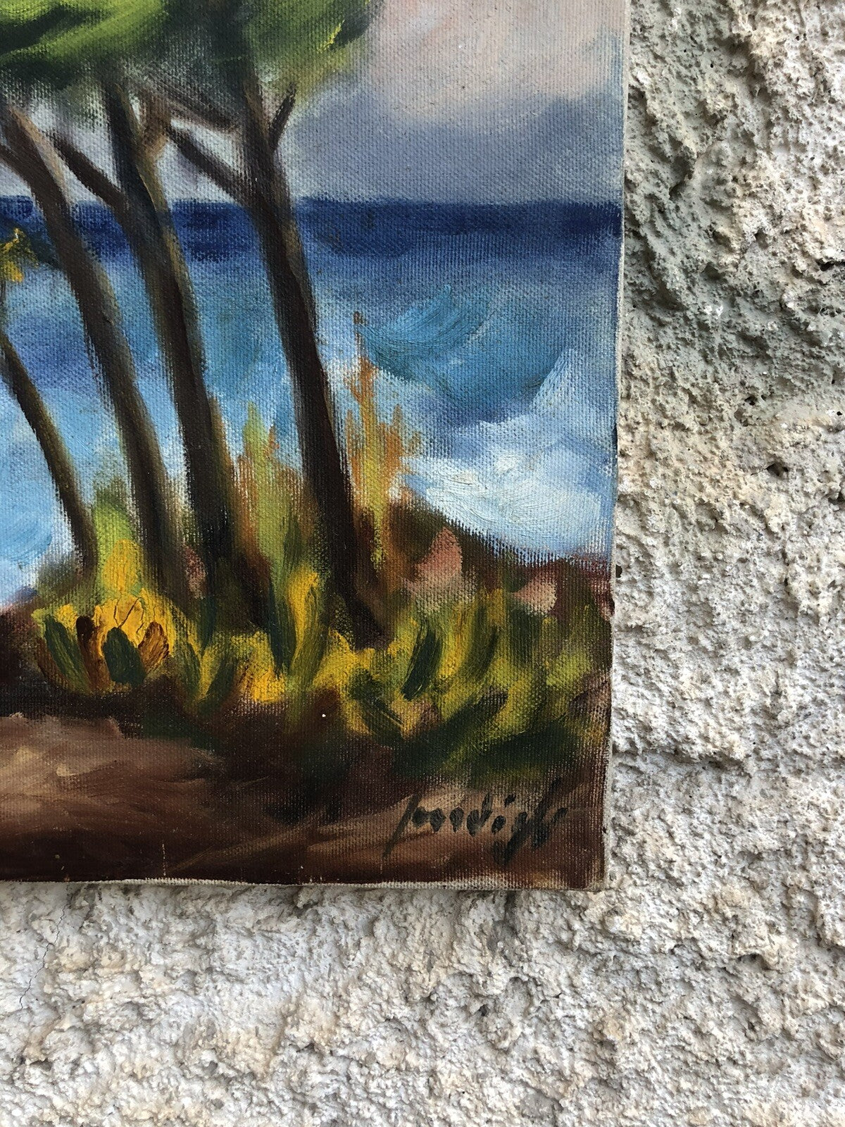 Quadro -Paesaggio- dipinto a olio su tela