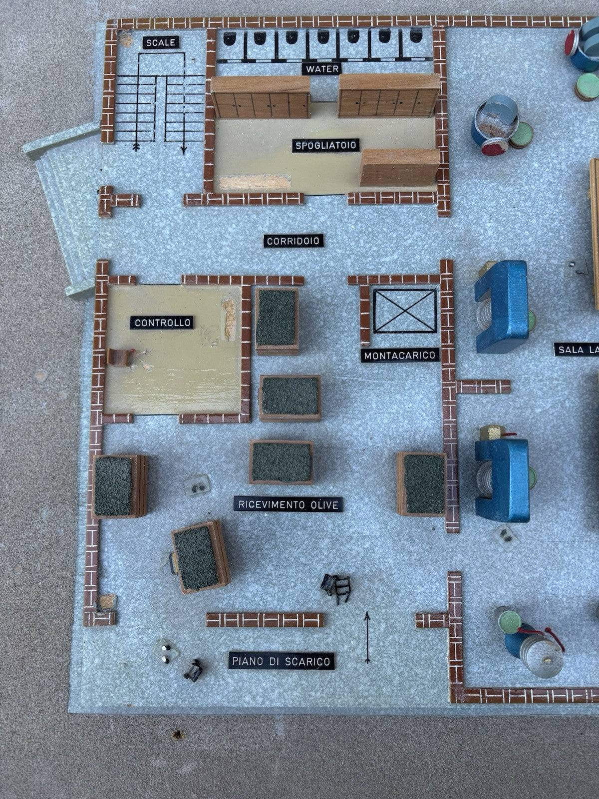 Modello Architettonico vintage, Olificio, Toffoli E Figli, Modello Scientifico