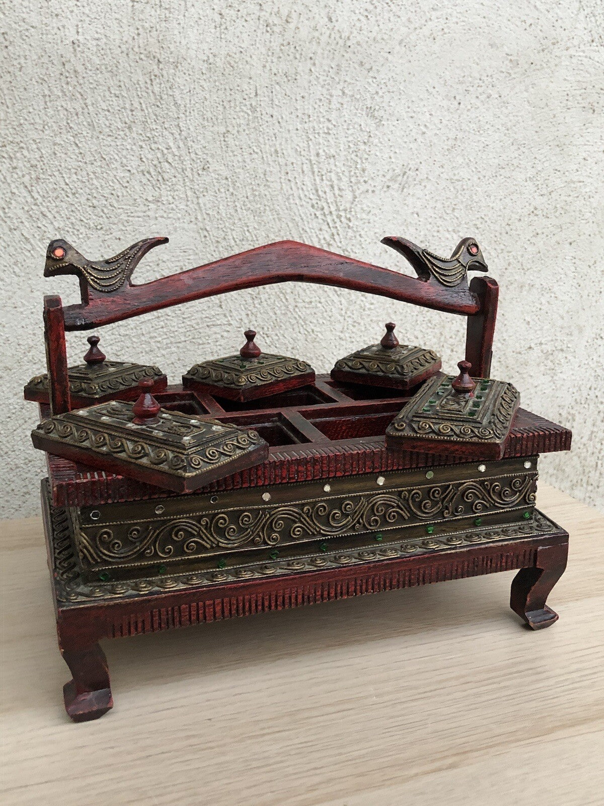 Scatola Portagioie Indiana In Legno