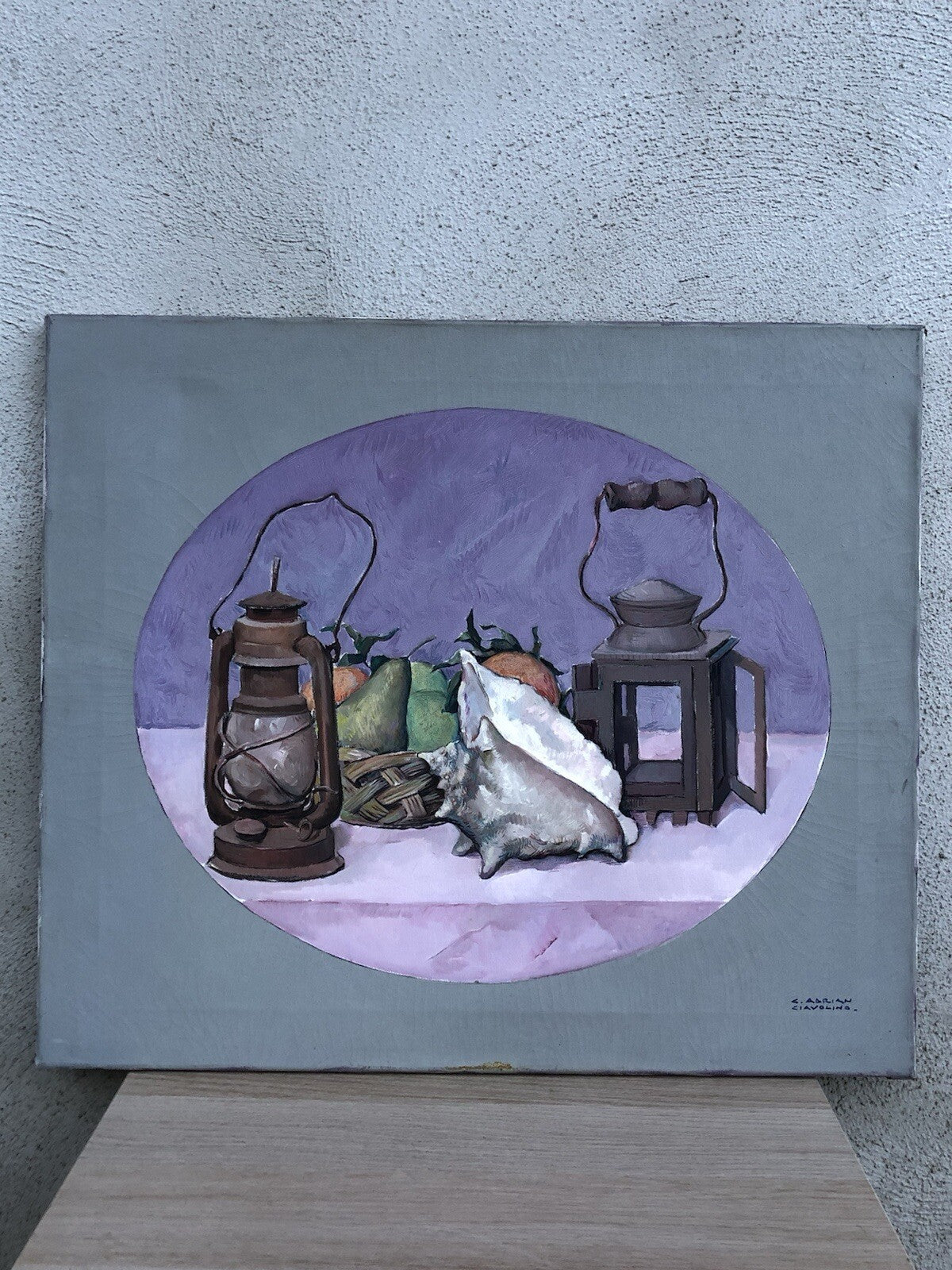 Quadro vintage -Natura Morta- dipinto a olio su tela