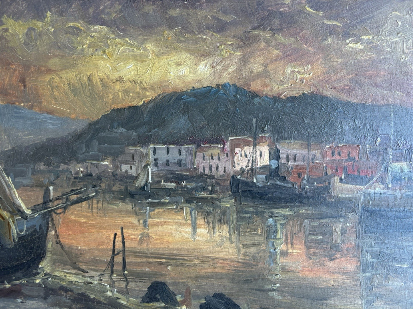Coppia quadri -Marine Al Tramonto- Jan Cosmak  dipinti a olio