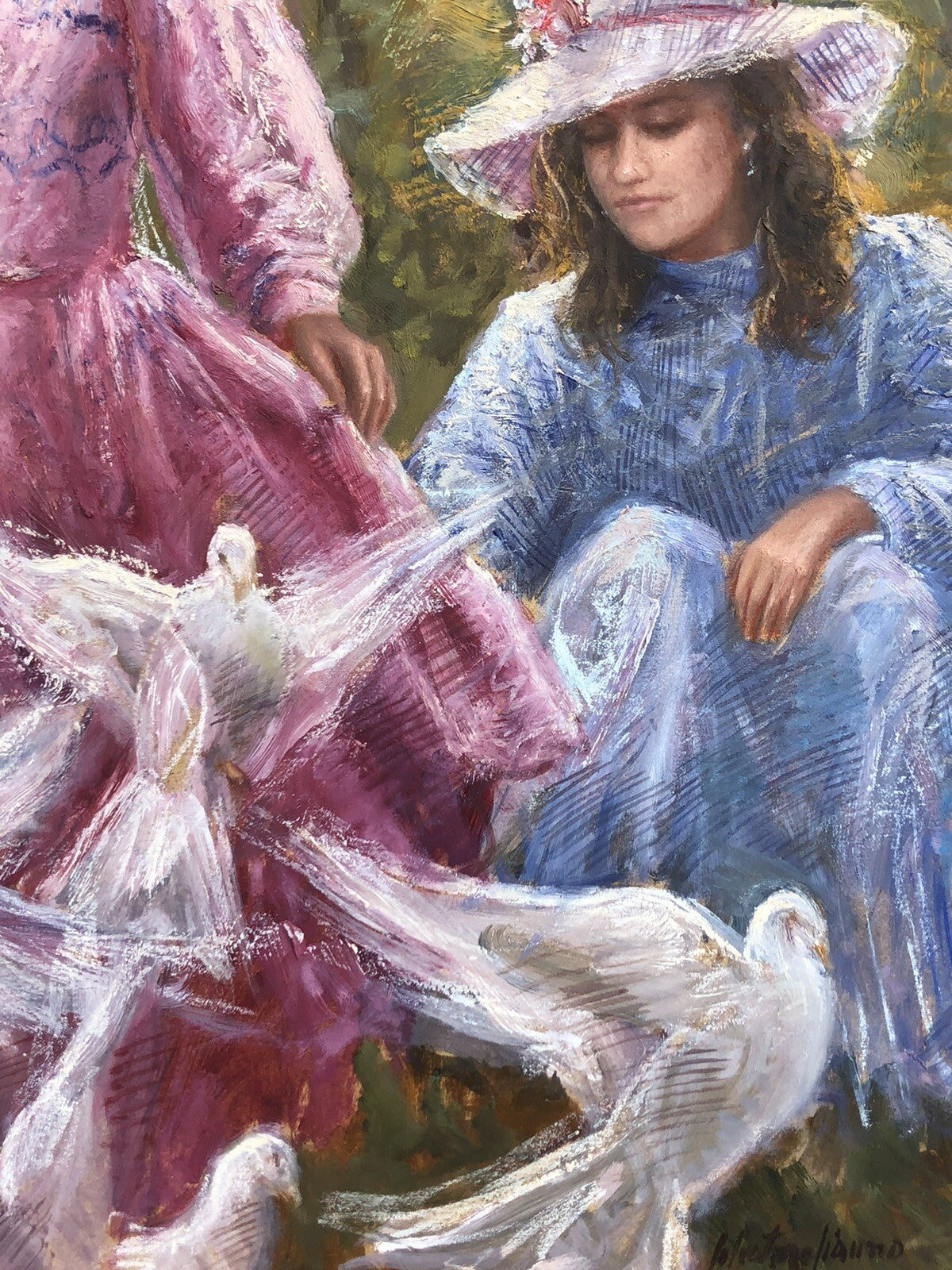 Quadro vintage -Figure Femminili- dipinto a olio