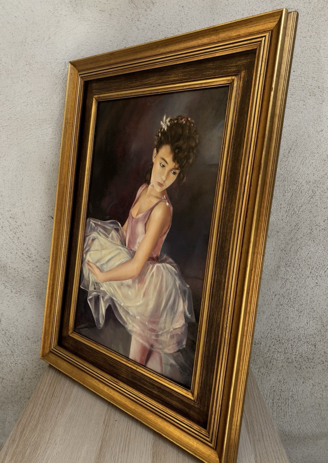 Quadro -Ballerina- Gigi Barone dipinto a olio su tavola