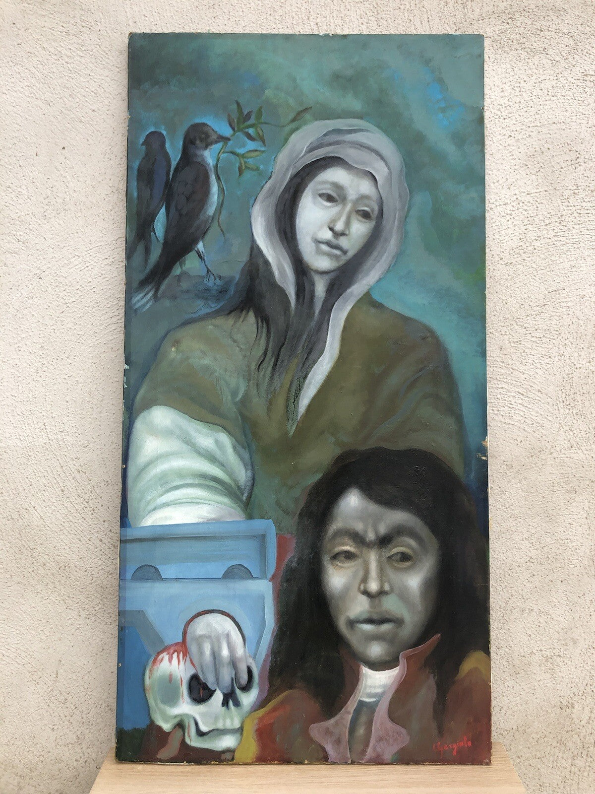 Quadro  -Figure- dipinto a olio su tela