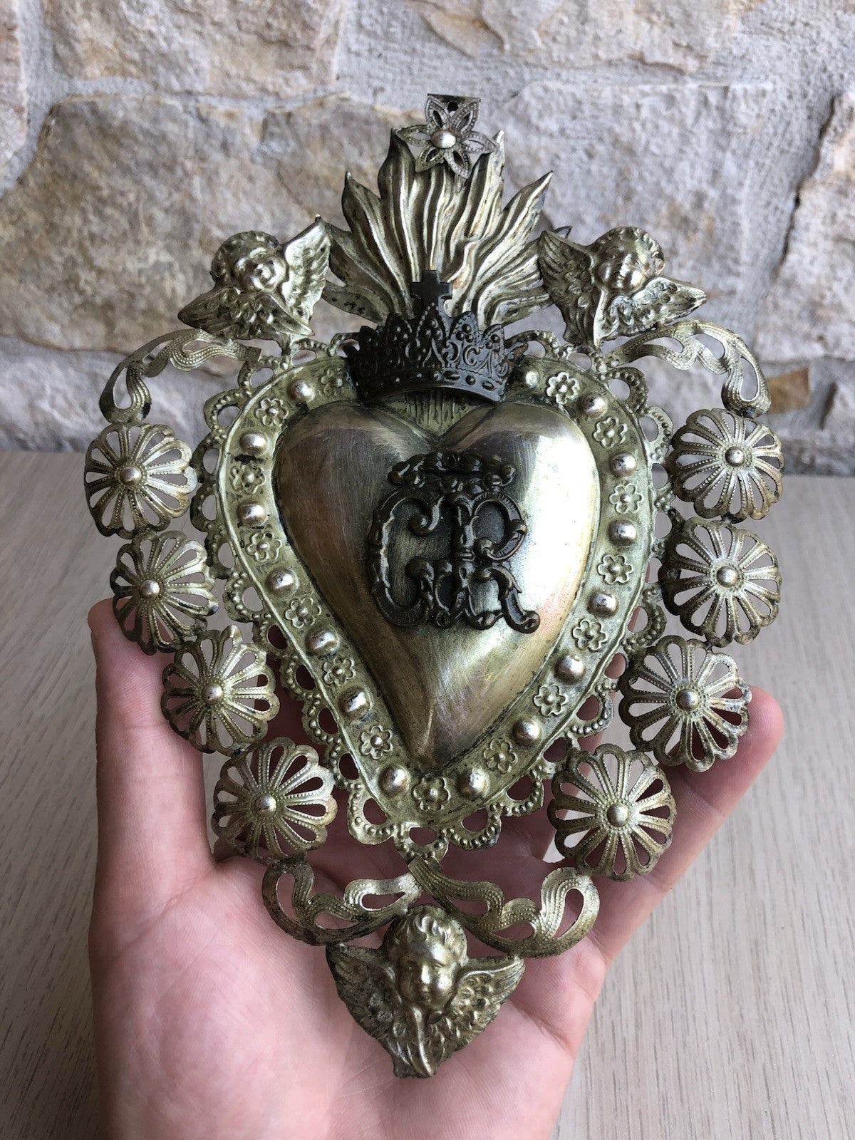 Ex Voto Cuore Sacro PGR In Metallo