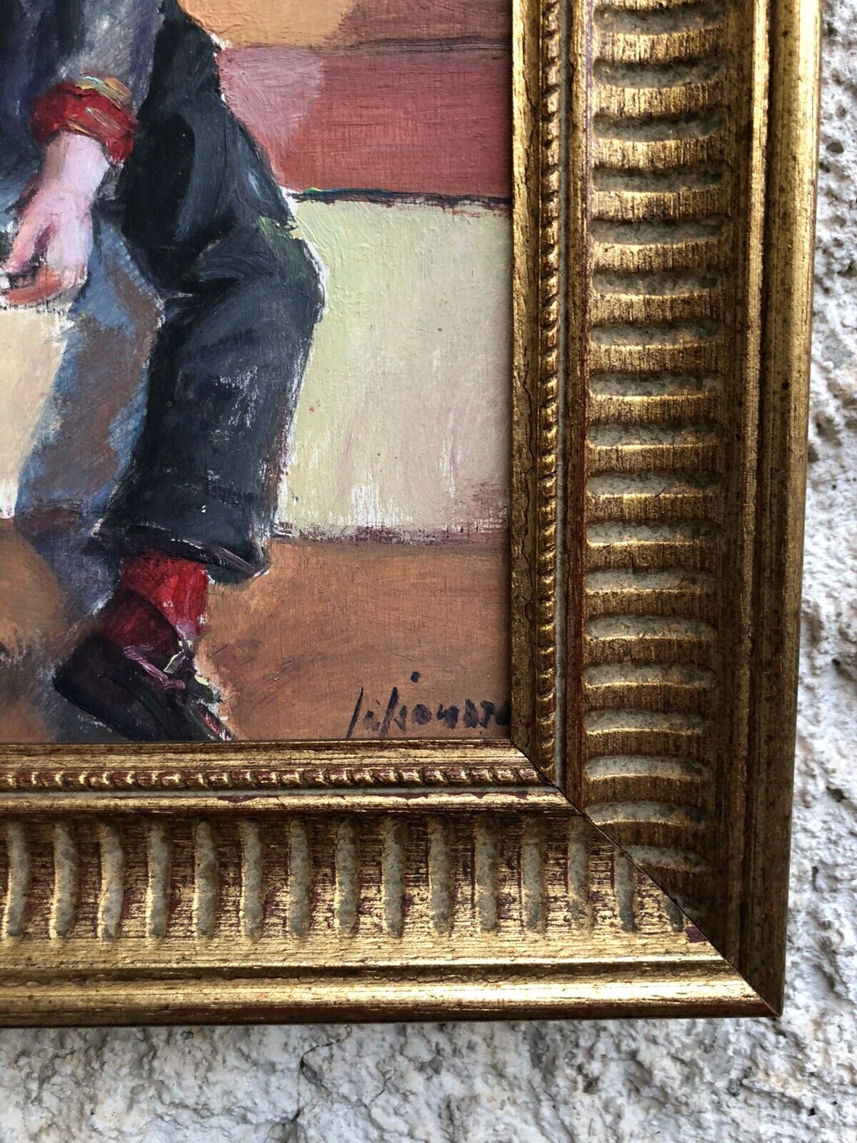 Quadro -Clown- dipinto a olio su tavoletta
