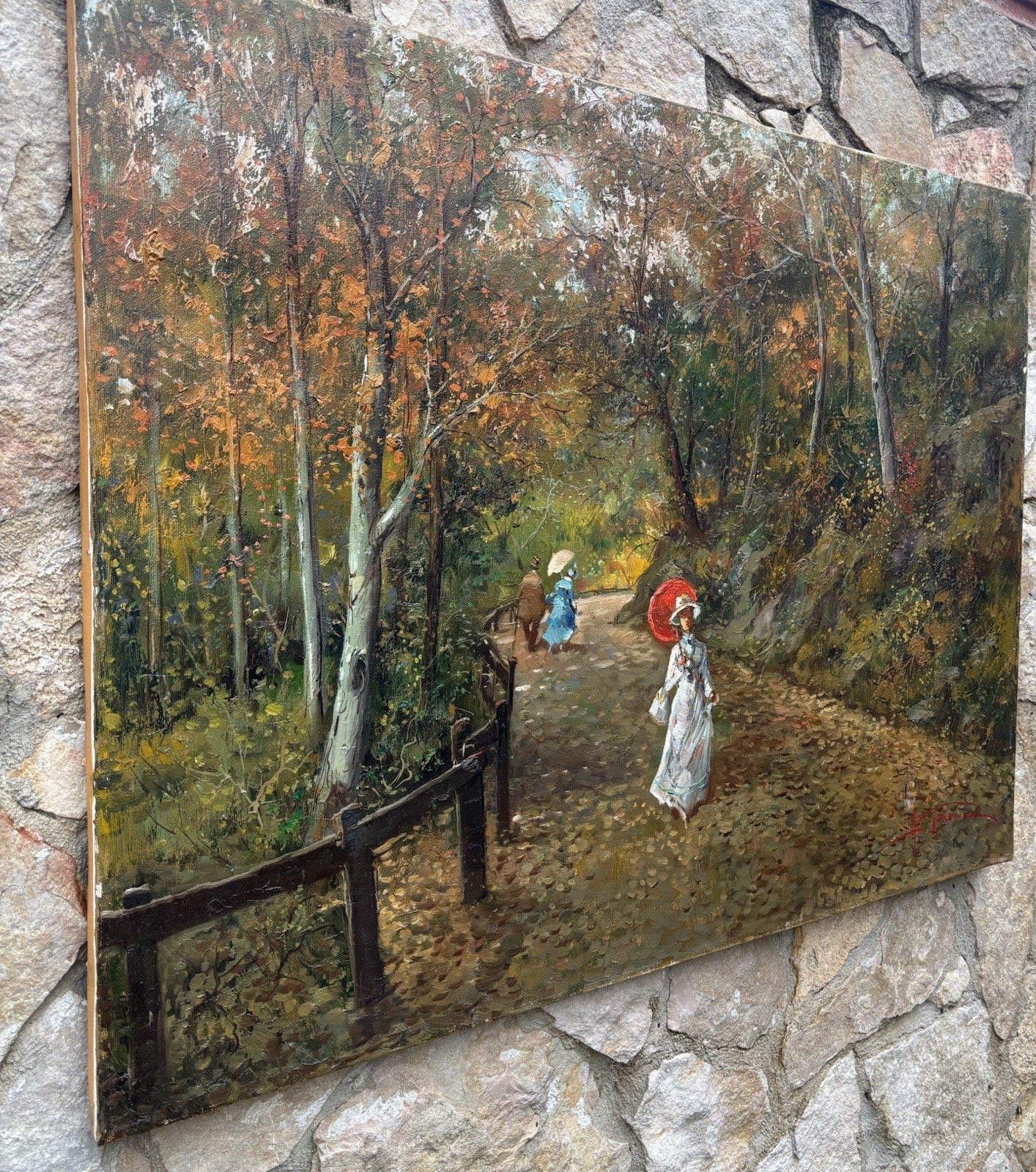 Quadro -Motivo Autunnale- Antonio Gravina-dipinto a olio su tela