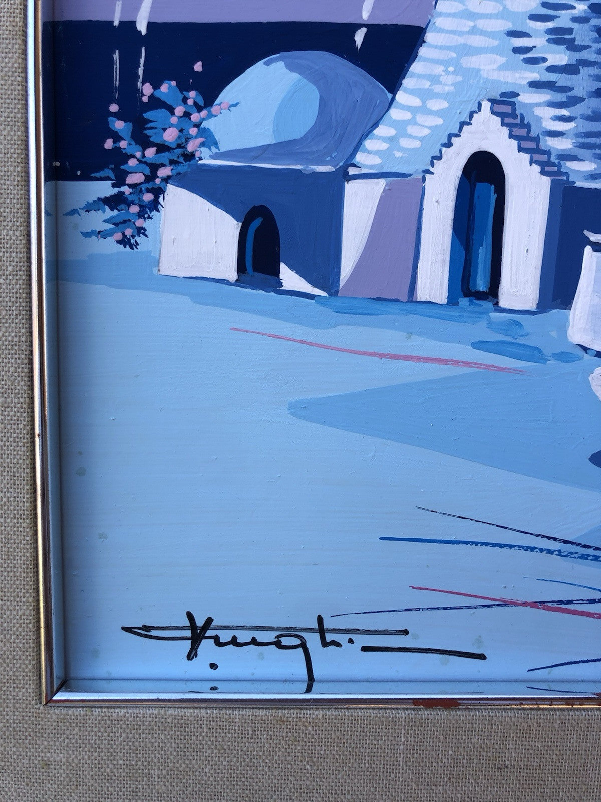 Quadro -Case Mediterranee- dipinto a olio