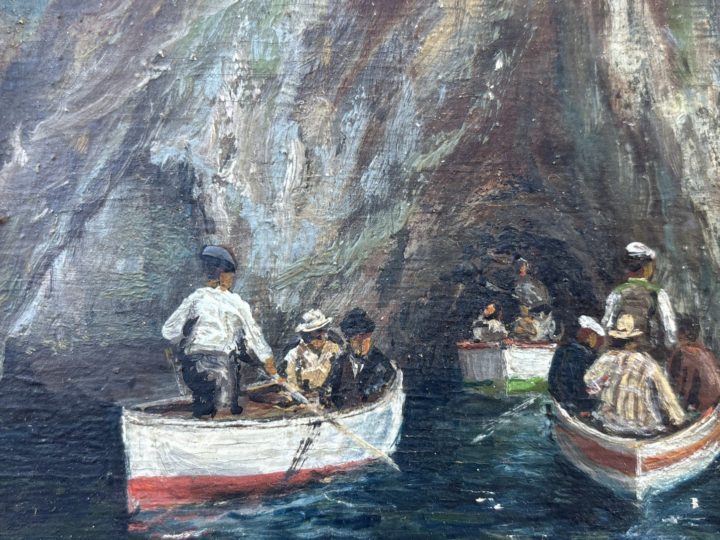 Coppia quadri miniature -Marine- Luca Papaluca- dipinti a olio su tavoletta