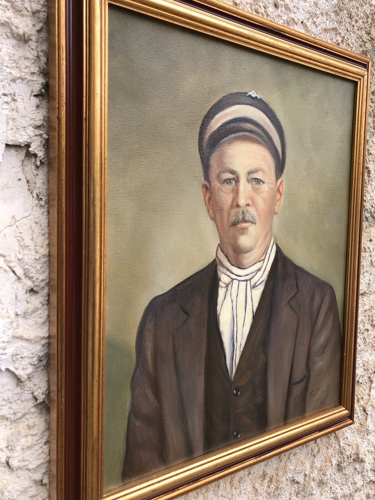 Quadro vintage -Ritratto Di Uomo- dipinto a olio su tela