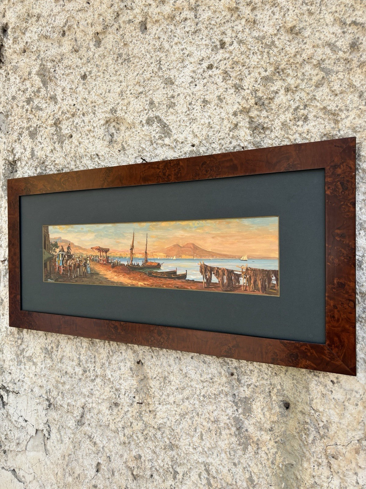 Quadro -Napoli Antica- dipinto a olio su tavola