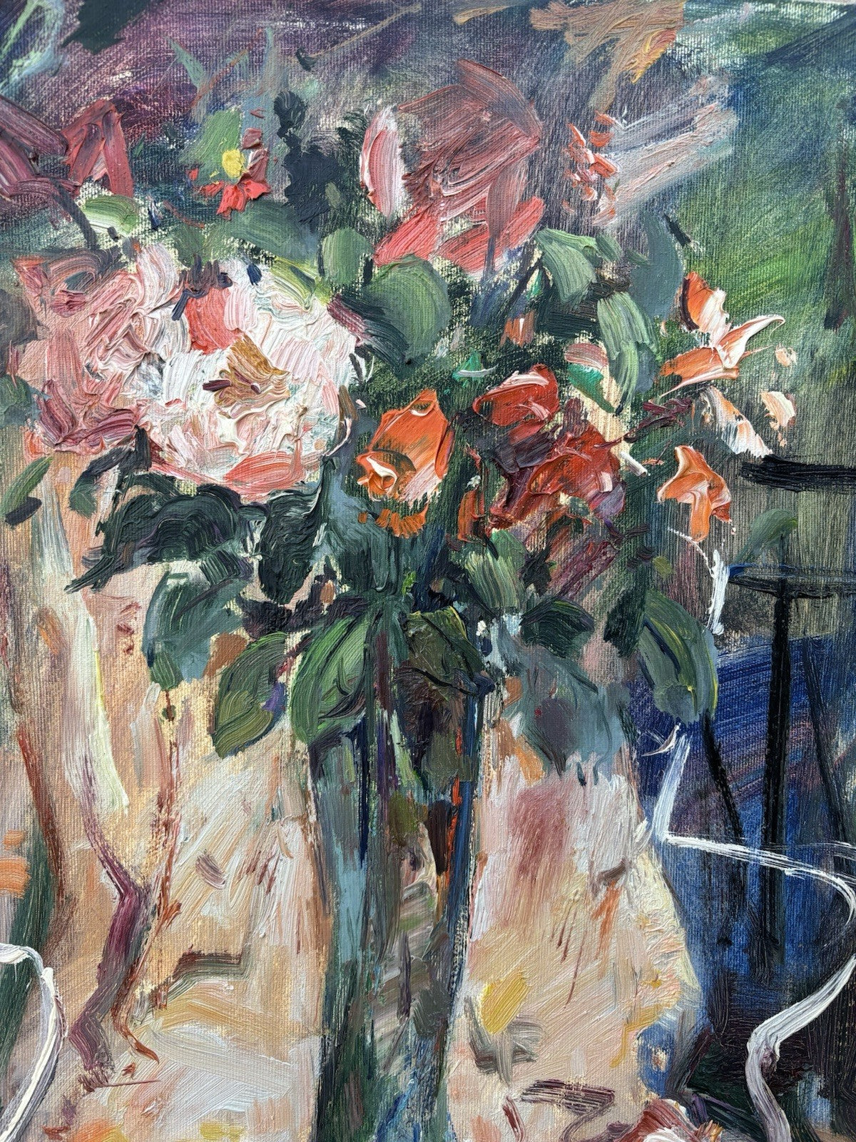 Quadro -Vaso Con Fiori- Nicola Canzanella dipinto a olio su tela