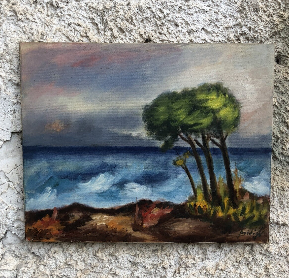 Quadro -Paesaggio- dipinto a olio su tela