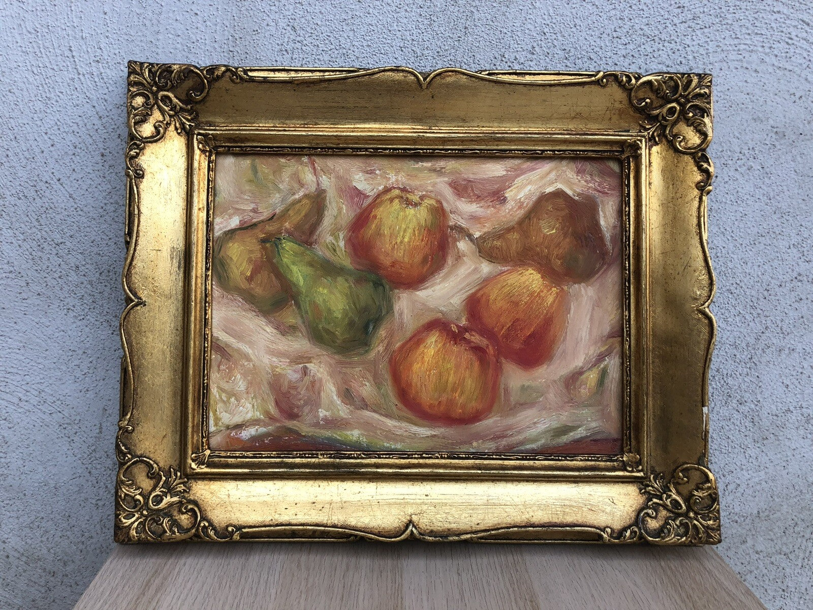 Quadro vintage -Mele E Pere- dipinto a olio