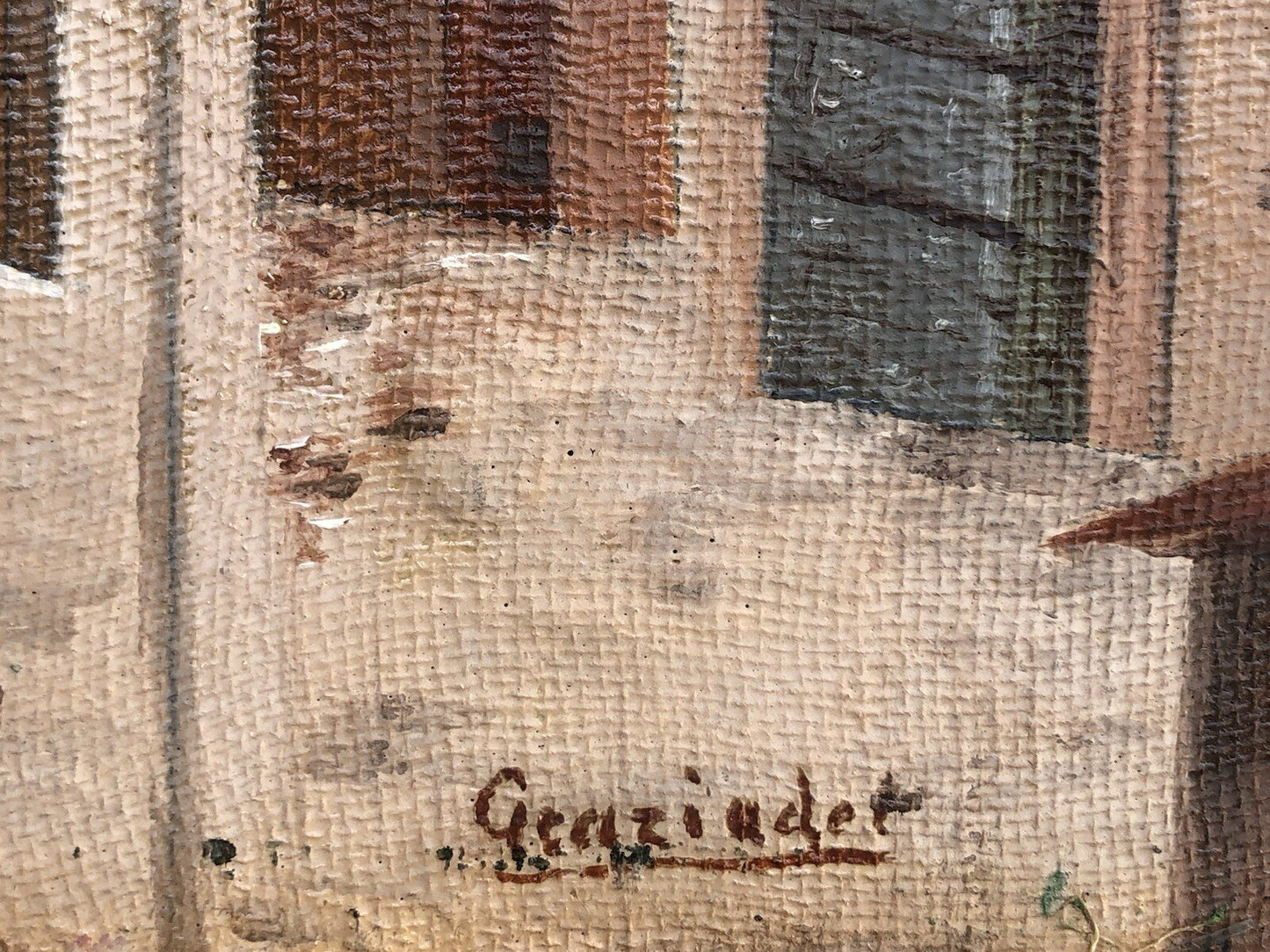 Quadro vintage -Campanile-dipinto a olio