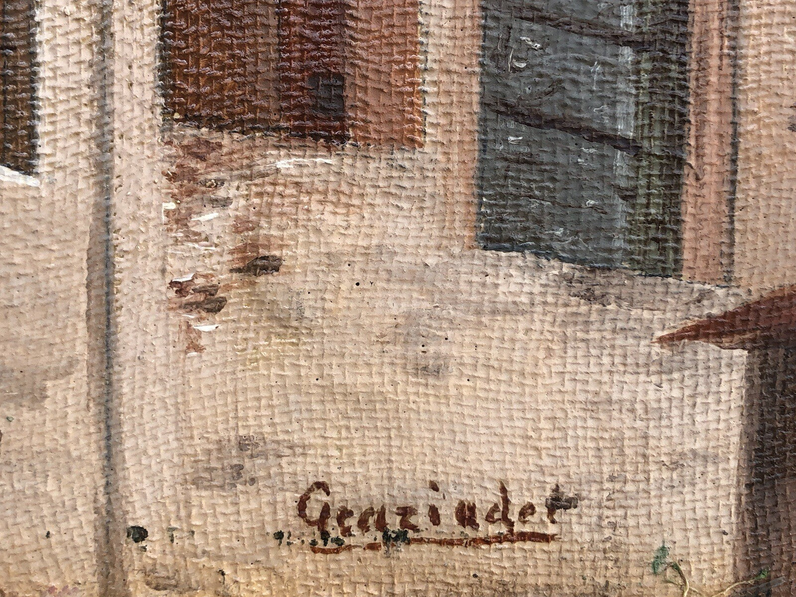 Quadro vintage -Campanile-dipinto a olio
