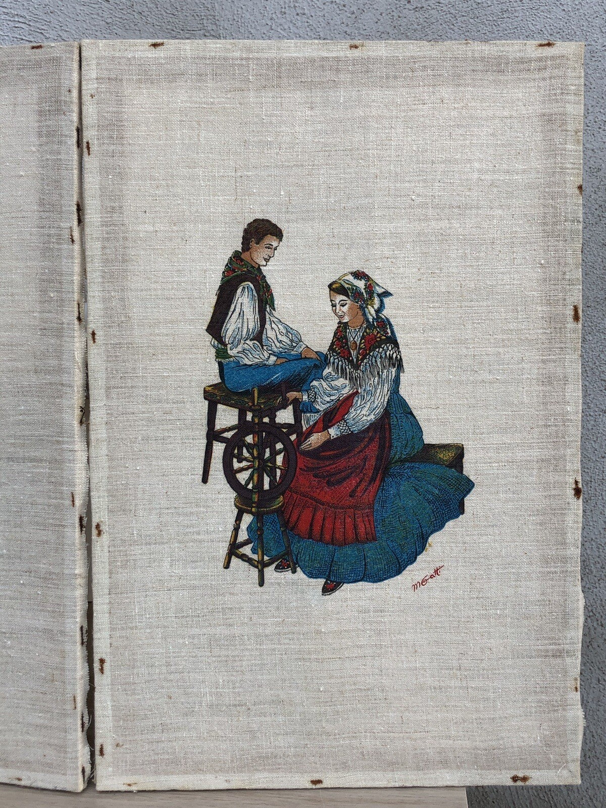 Coppia di quadri stampe su tela lino vintage - Soggetti Sardi