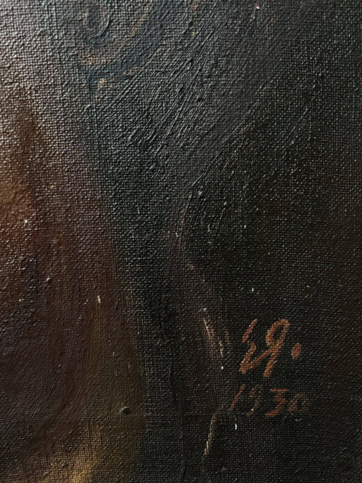 Grande quadro antico -Ritratto Di Donna- dipinto a olio su tela