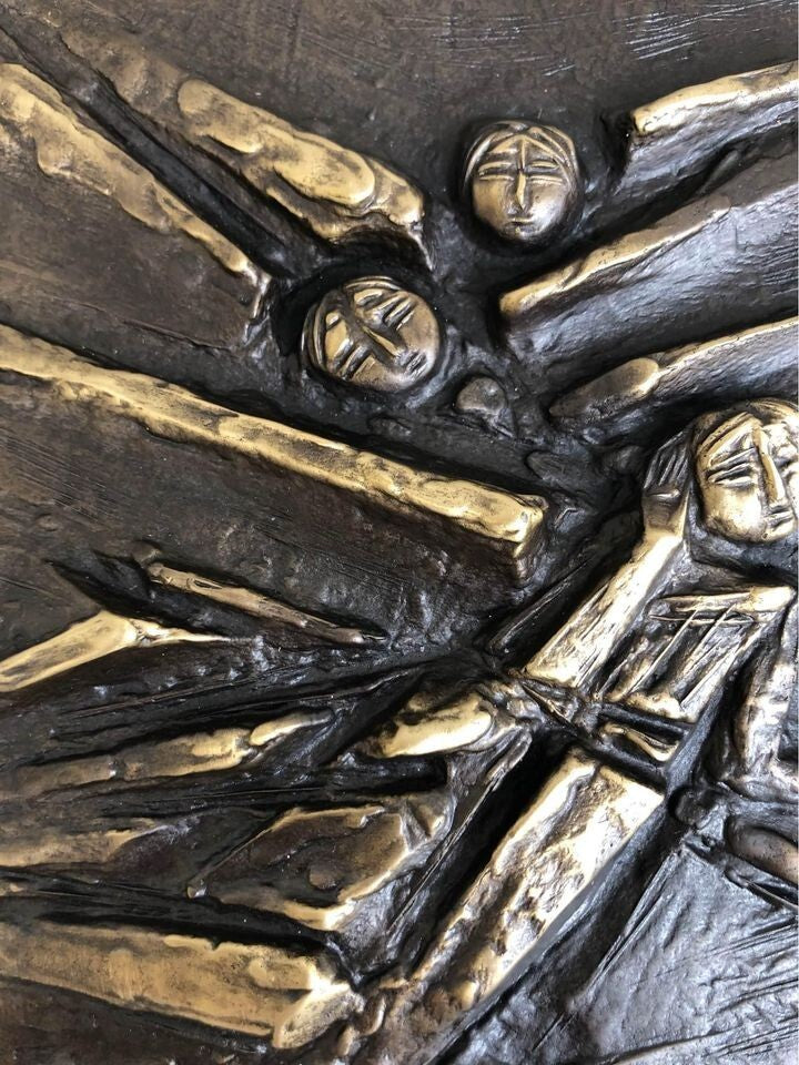 Scultura altorilievo in bronzo- Mario Pinton “Il Volo”