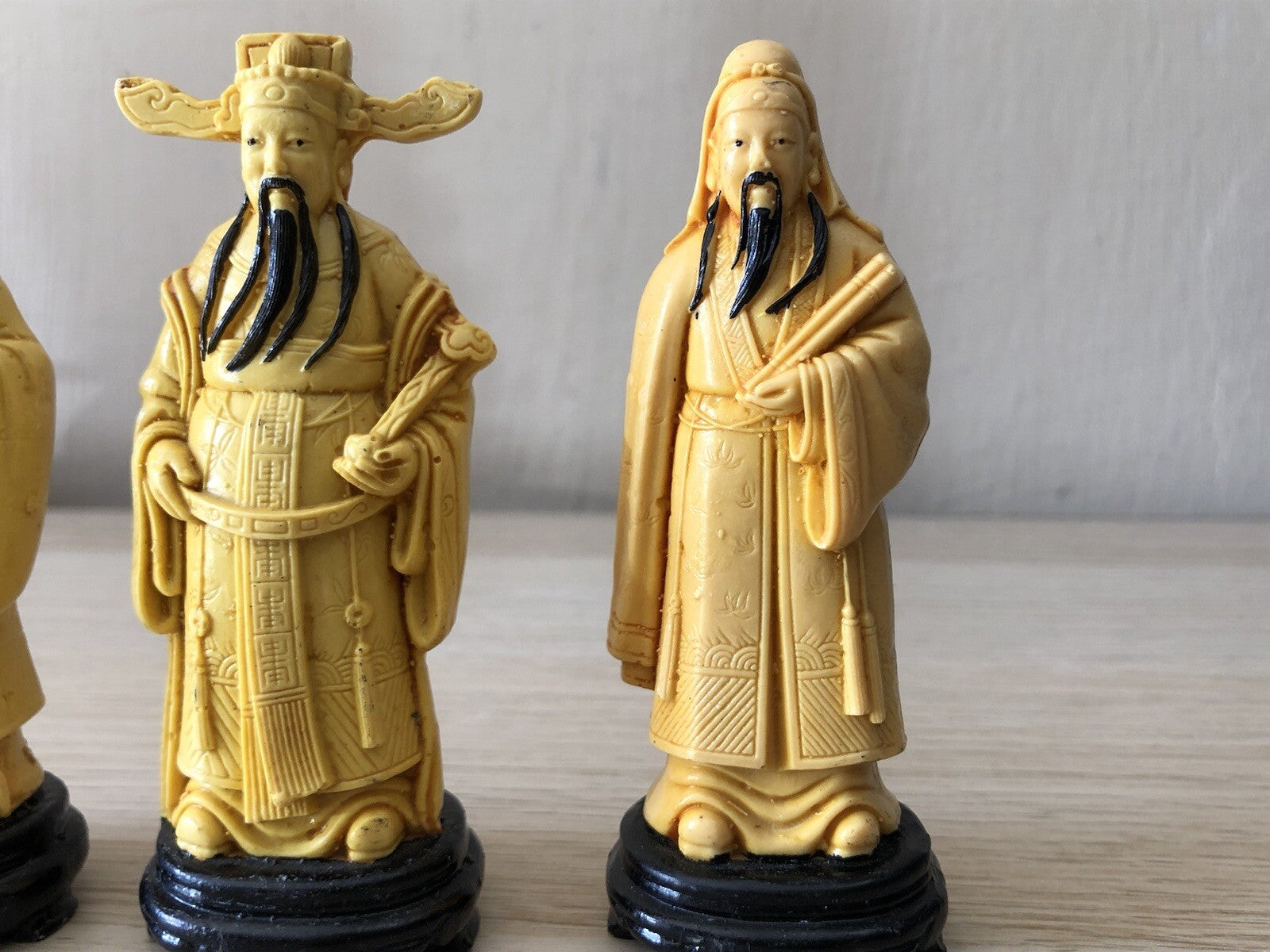 Tris Sculture In Resina Asiatiche Cinesi