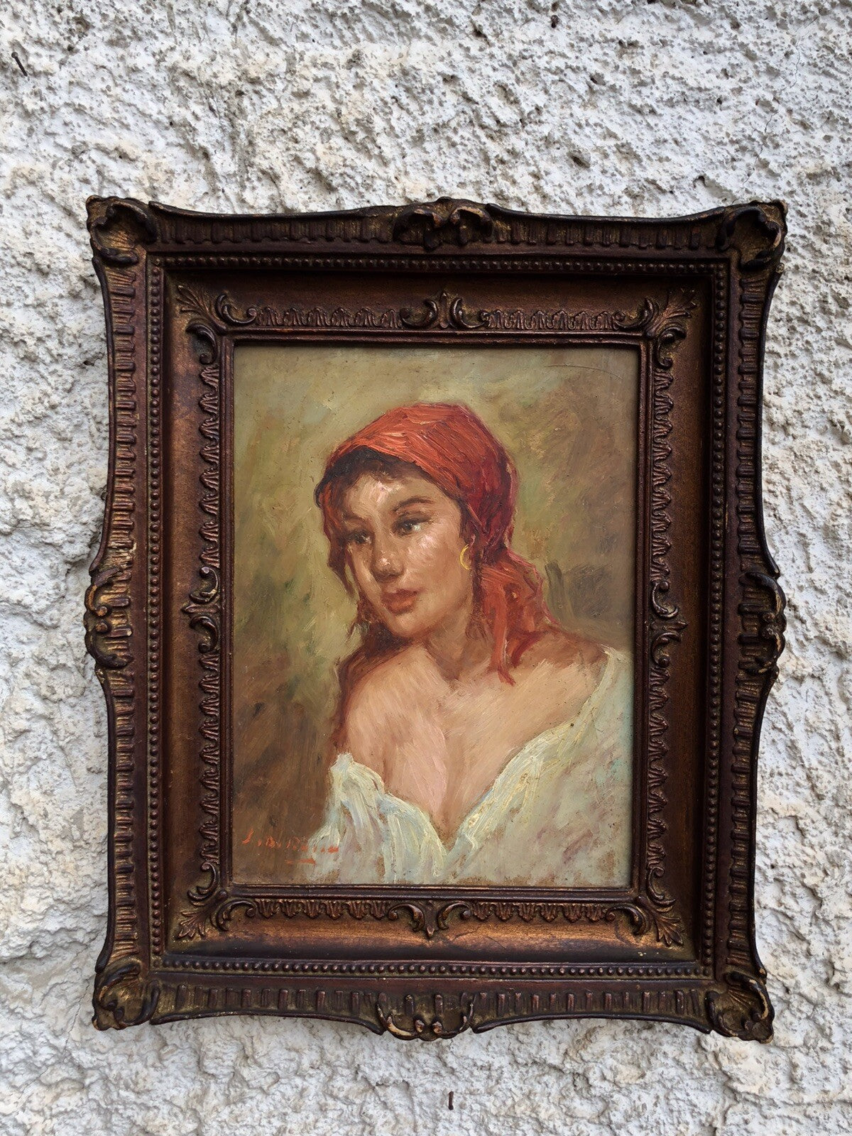 Quadro vintage -Figura Donna- dipinto a olio
