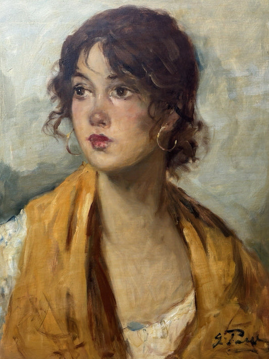 Quadro -Figura Di Donna- Giovanni Pane dipinto a olio su tela