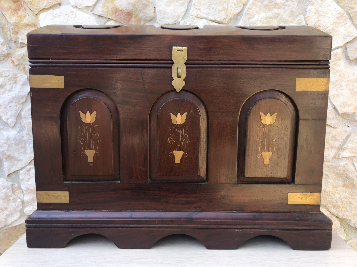 Baule Scrigno Vintage In Legno