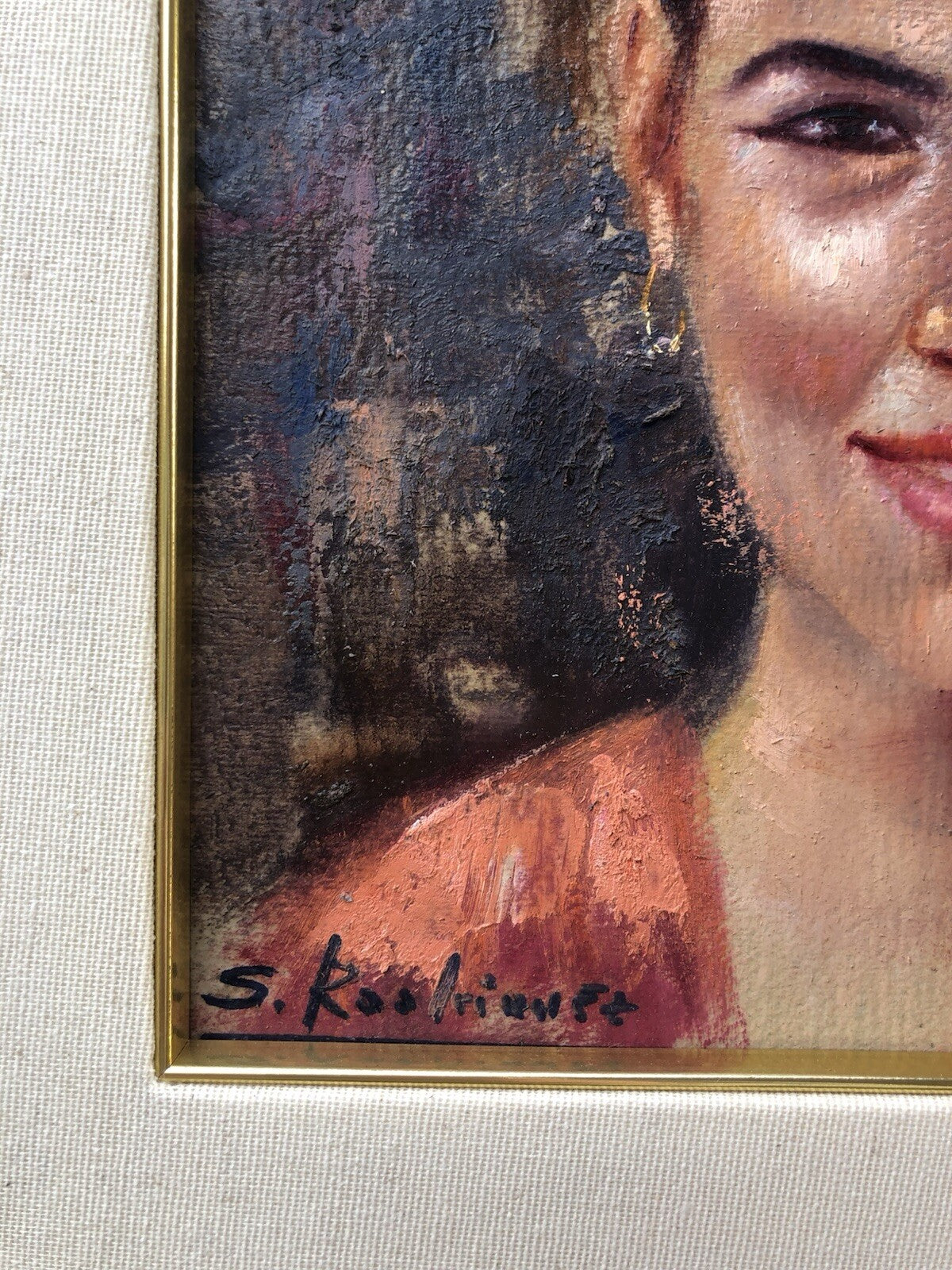 Quadro -Figura Di Donna- dipinto a olio
