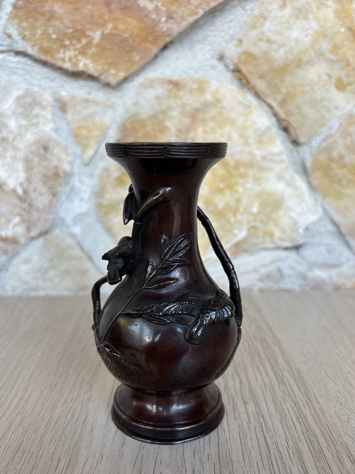 Vaso Vintage In Bronzo, Giappone-Meiji