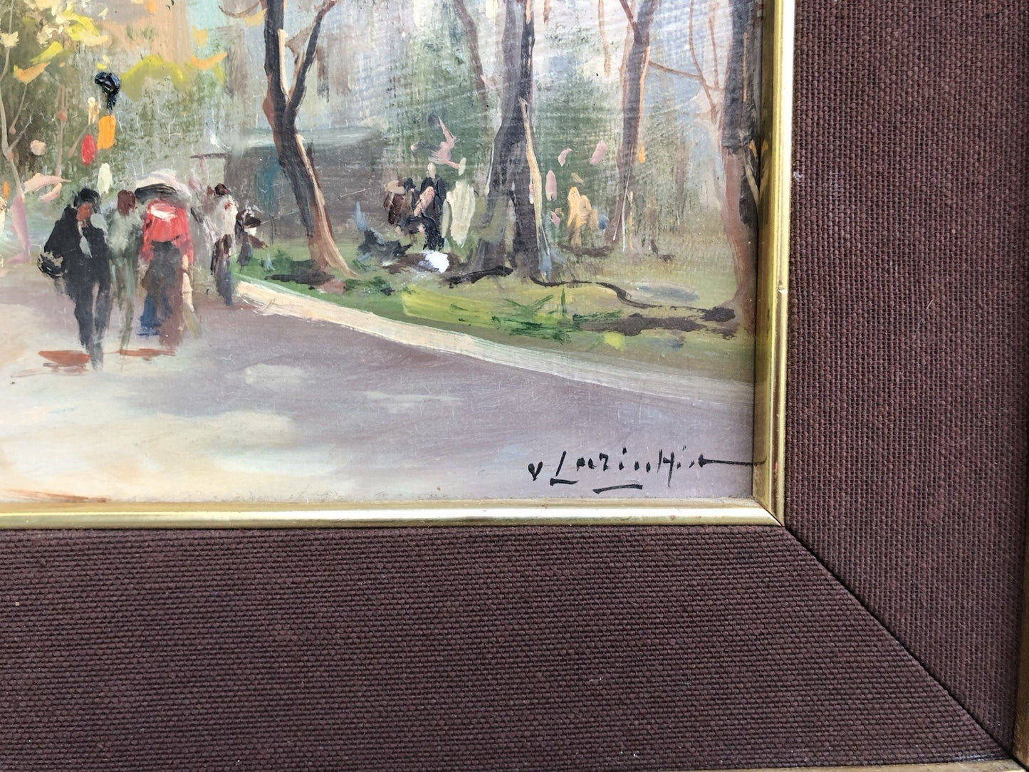 Quadro -Villa Comunale- Vincenzo Laricchia dipinto a olio