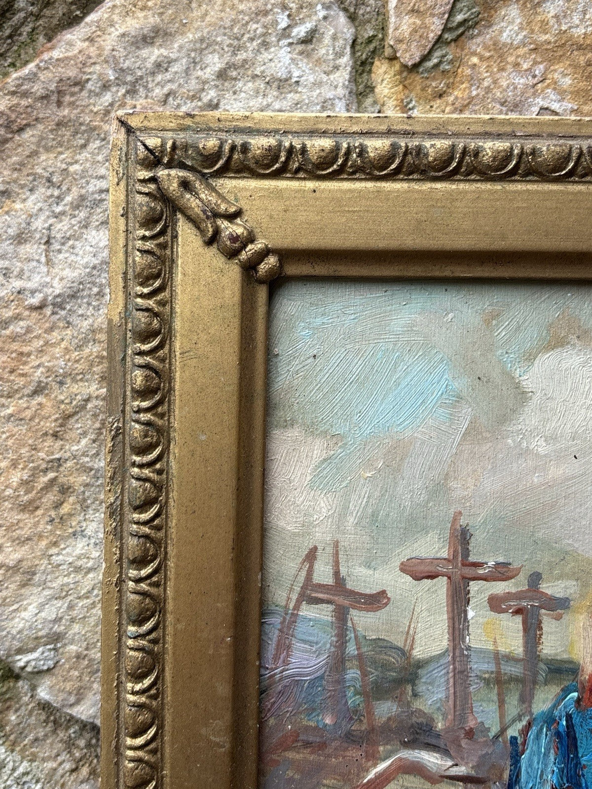 Quadro -Scena Religiosa- Wilken’s Hans Desiderio- dipinto a olio su tavoletta