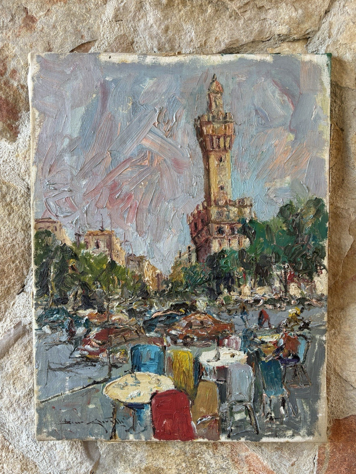 Quadro -Firenze- Rocco Carvelli- dipinto a olio su tela