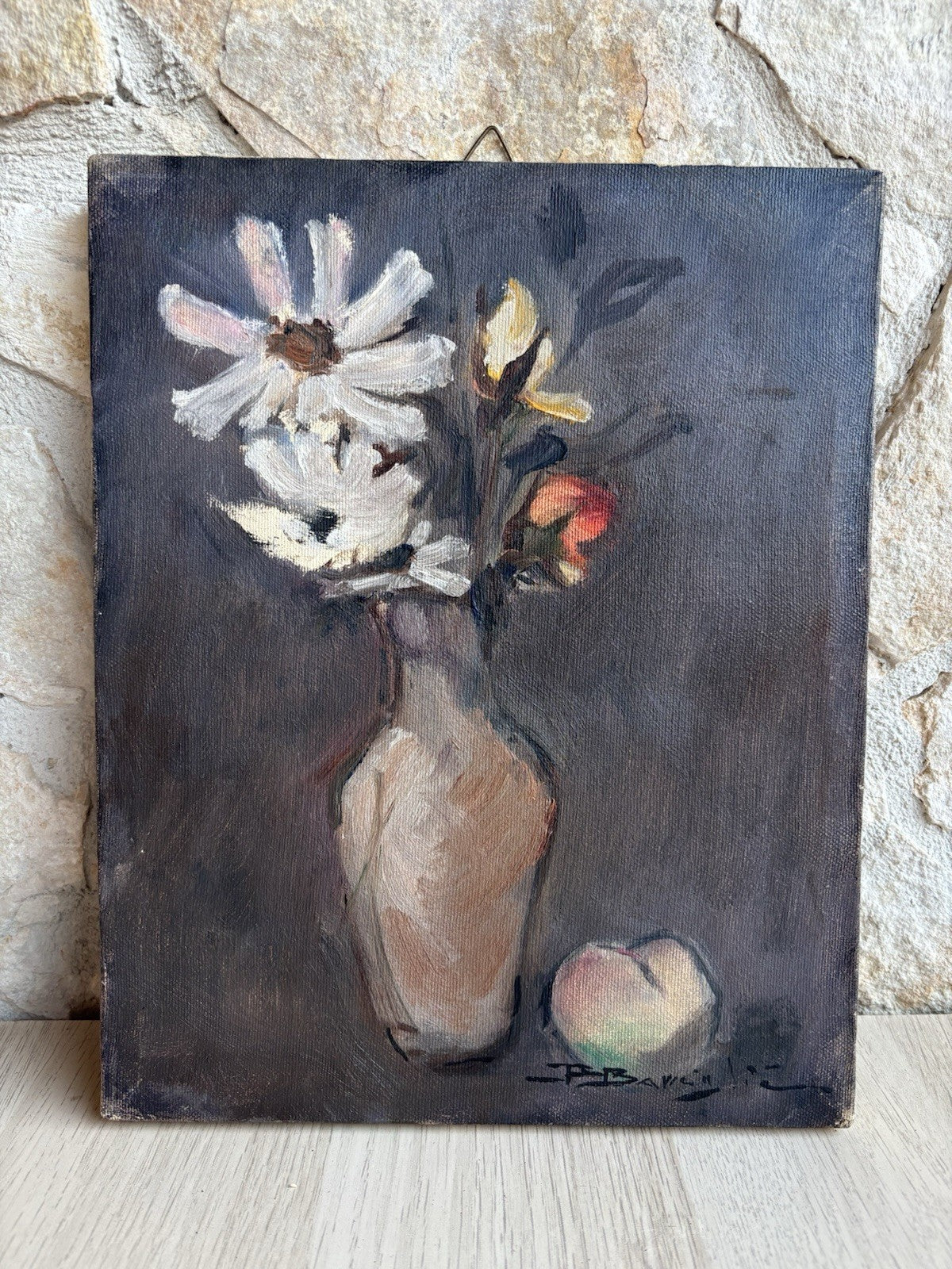 Quadro -Vaso Con Fiori- Raffaele Barscigliè dipinto a olio su tela