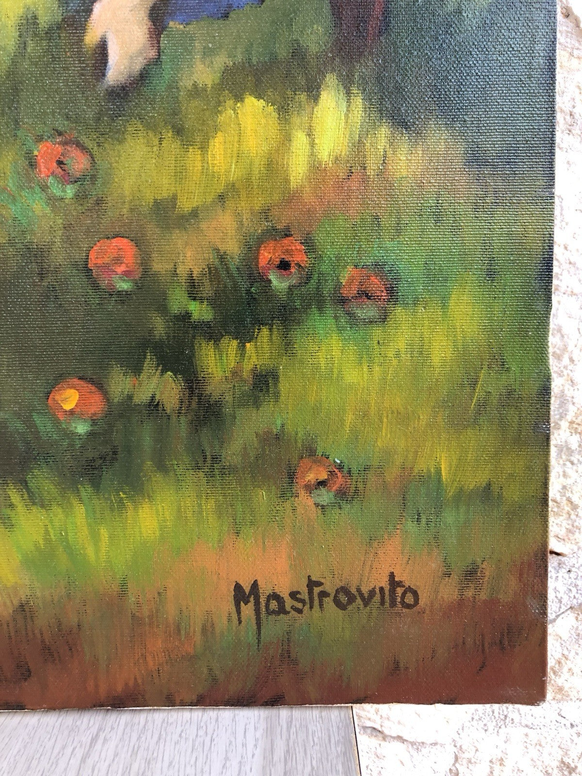 Quadro -Raccolta Della Frutta- dipinto a olio su tela