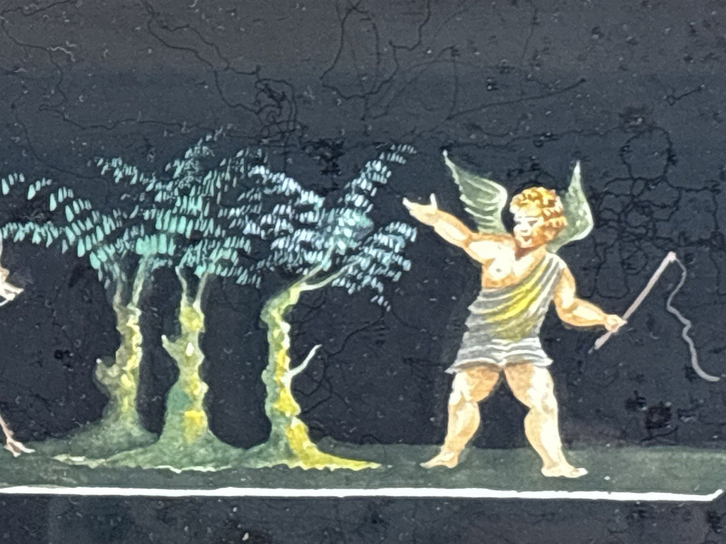 Coppia Di Quadri Vintage- Amorini- Gouache Dipinti A Mano