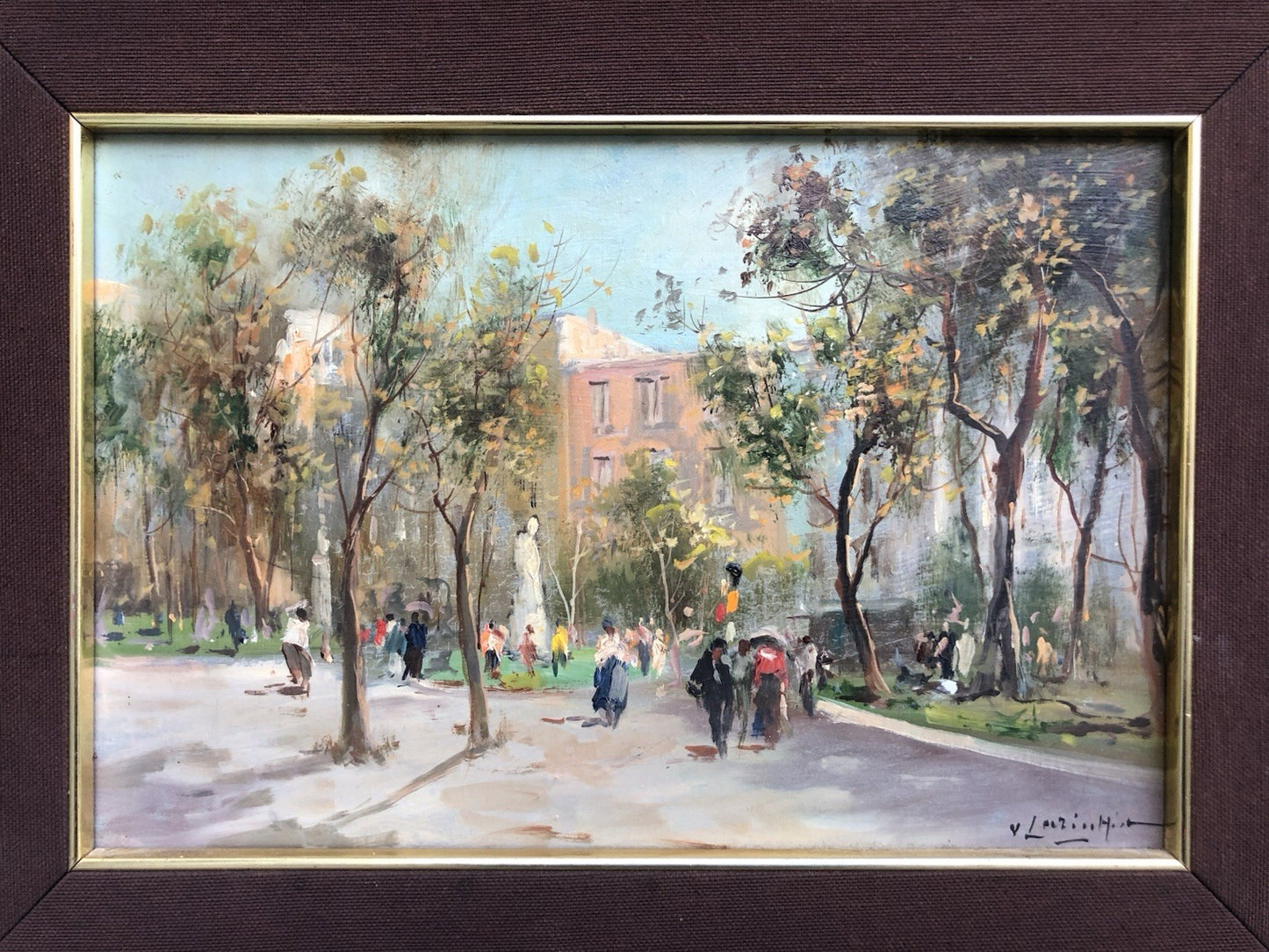 Quadro -Villa Comunale- Vincenzo Laricchia dipinto a olio