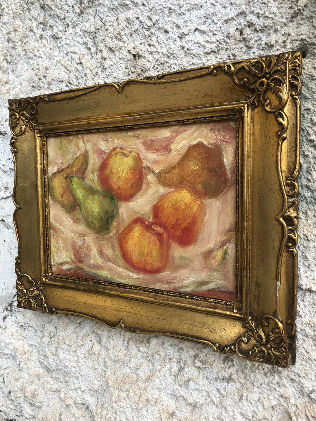 Quadro vintage -Mele E Pere- dipinto a olio