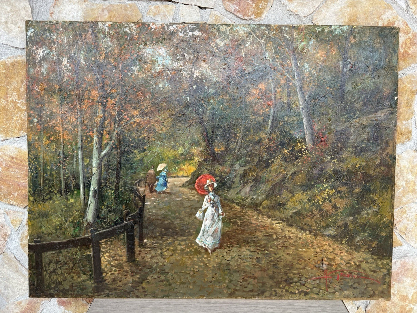 Quadro -Motivo Autunnale- Antonio Gravina-dipinto a olio su tela