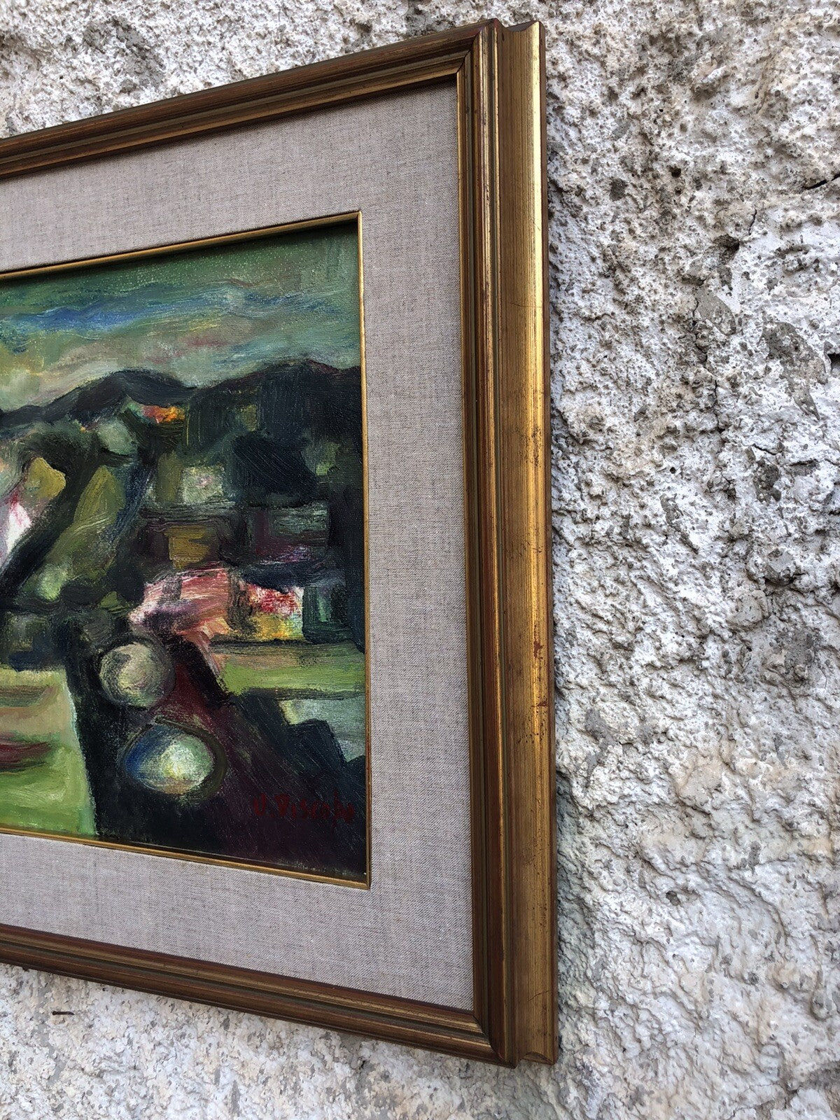 Quadro vintage -Marina- dipinto a olio su tela